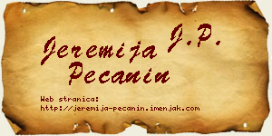 Jeremija Pečanin vizit kartica